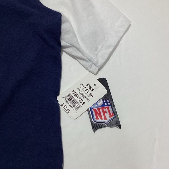 Seattle Seahawks Women's T-Shirt M Majestic Brand Blue and White NWT - Picture 7 of 11